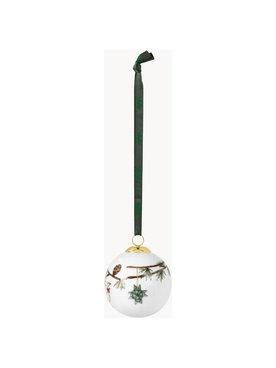 Boule de Noël en porcelaine Hammershøi, Porcelaine, Oie, Ø 6 cm