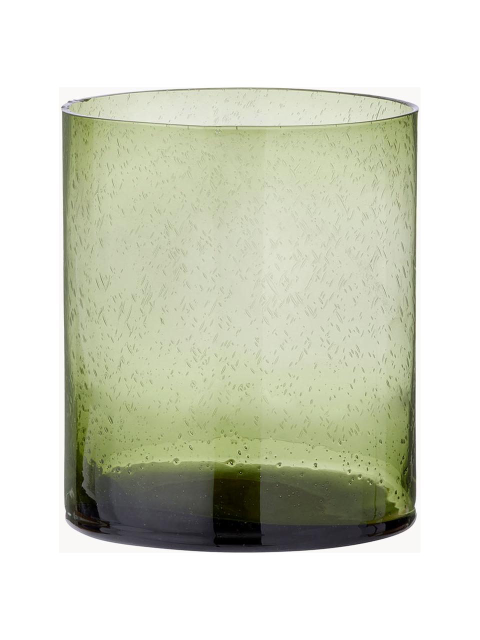 Jarrón de vidrio Salon, 20 cm, Vidrio, Verde transparente, Ø 17 x Al 20 cm