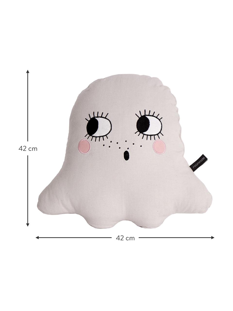 Kissen Ghost aus Baumwolle, mit Inlett, Bezug: 100 % Baumwolle, Weiss, B 42 x L 42 cm