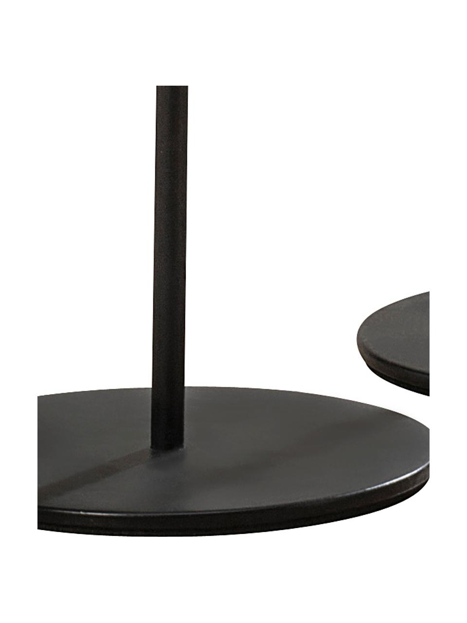 Set de candelabro Malte, 3 uds., Metal recubierto, Negro, Set de diferentes tamaños