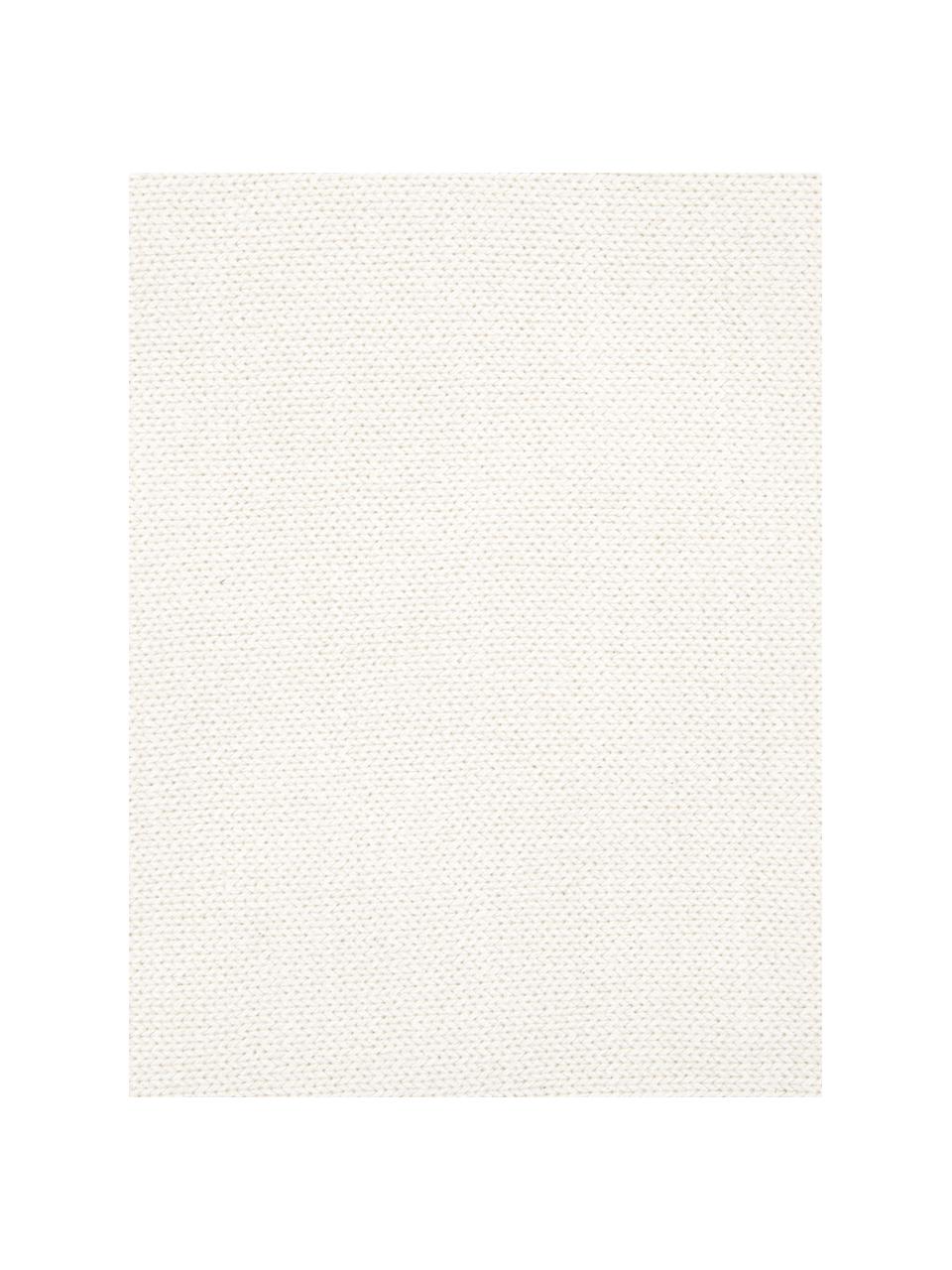 Federa arredo fatta a maglia Elly, 100% cotone, Bianco crema, Larg. 40 x Lung. 40 cm