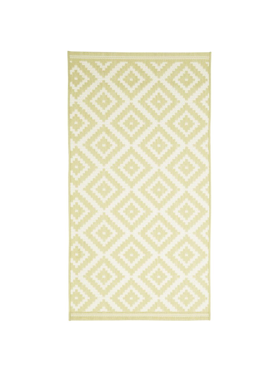 Tapis d'extérieur ethnique Miami, Blanc, jaune