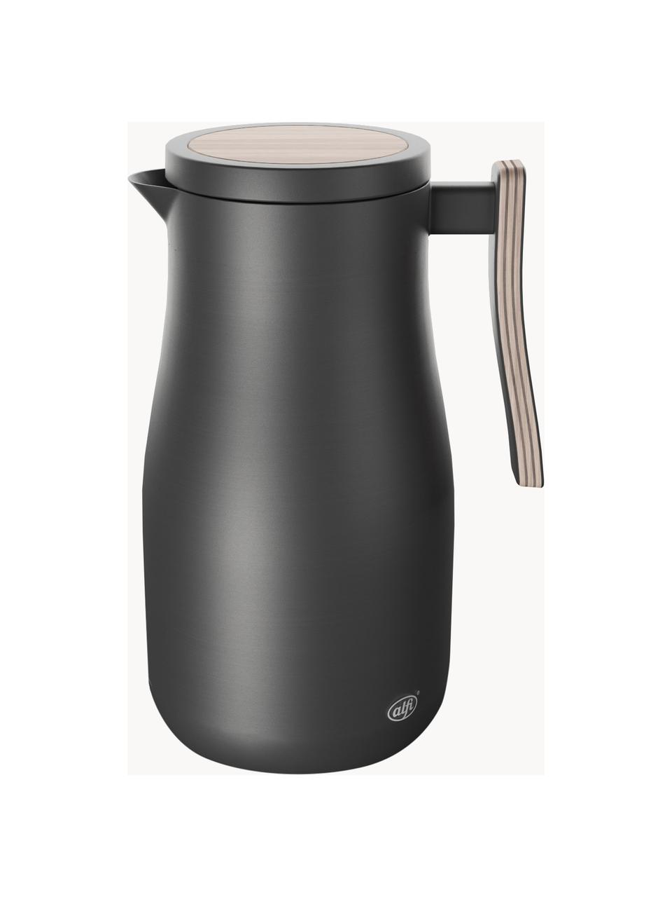 Caraffa isolante Studio Allure, 1 L, Manico: legno, Coperchio: plastica (PP), legno, Nero opaco, 1 l