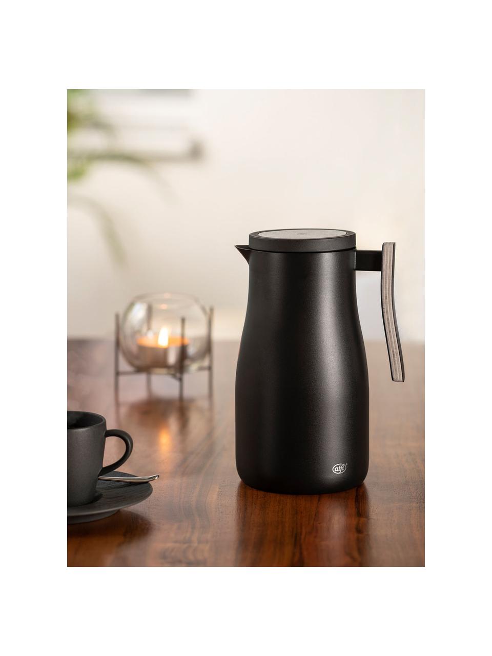 Caraffa isolante Studio Allure, 1 L, Manico: legno, Coperchio: plastica (PP), legno, Nero opaco, 1 l