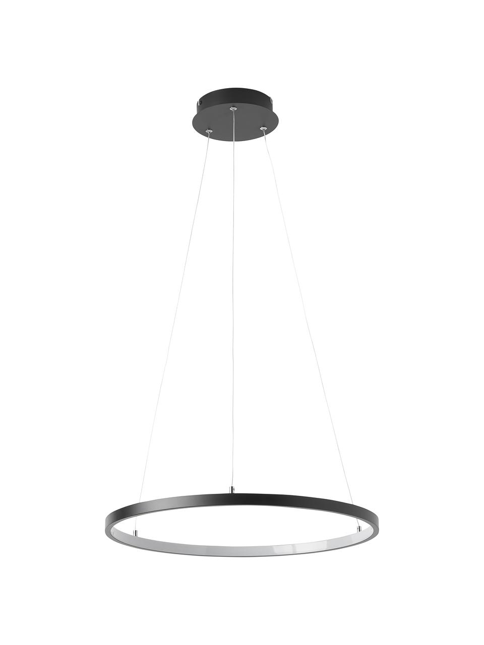 LED-Pendelleuchte Breda, Lampenschirm: Metall, beschichtet, Baldachin: Metall, beschichtet, Schwarz, Ø 50 x H 150 cm