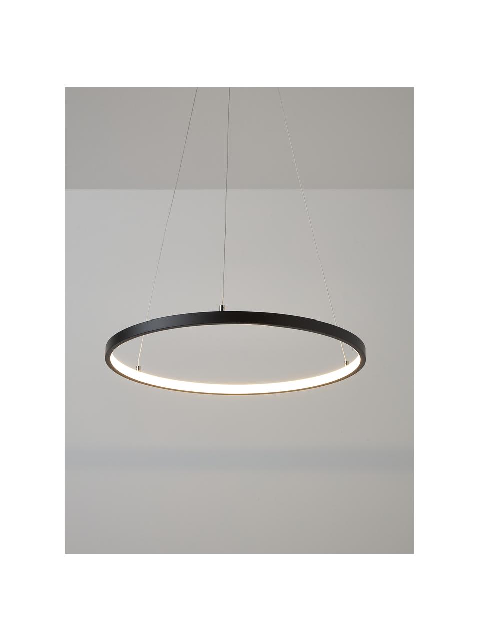 Závěsné LED svítidlo Breda, Černá, Ø 50 cm, V 150 cm