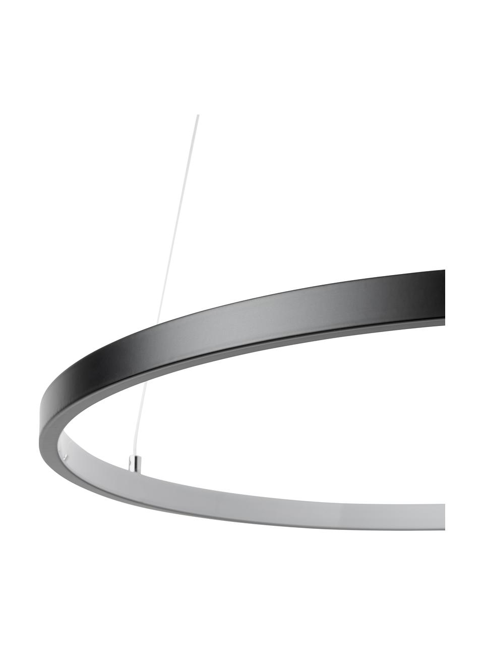 Lámpara de techo LED Breda, Pantalla: metal recubierto, Anclaje: metal recubierto, Cable: plástico, Negro, Ø 50 x Al 150 cm