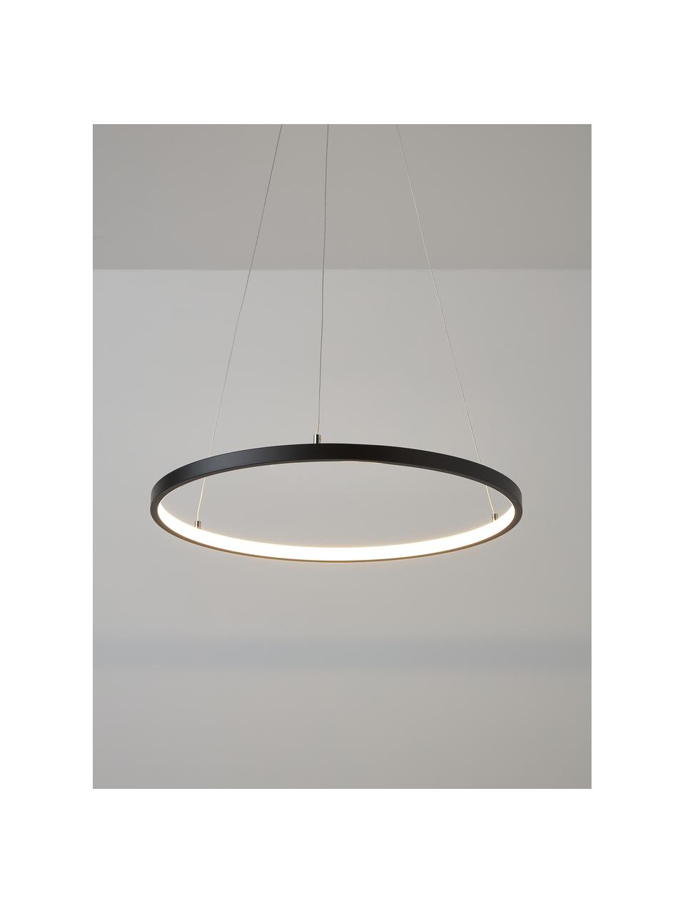 Závěsné LED svítidlo Breda, Černá, Ø 50 cm