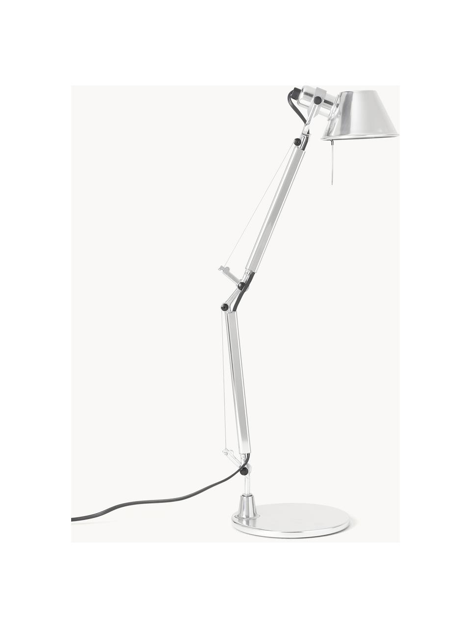 Lampa biurkowa Tolomeo Micro, Stelaż: aluminium powlekane, Odcienie srebrnego, S 45 x W 37-73 cm