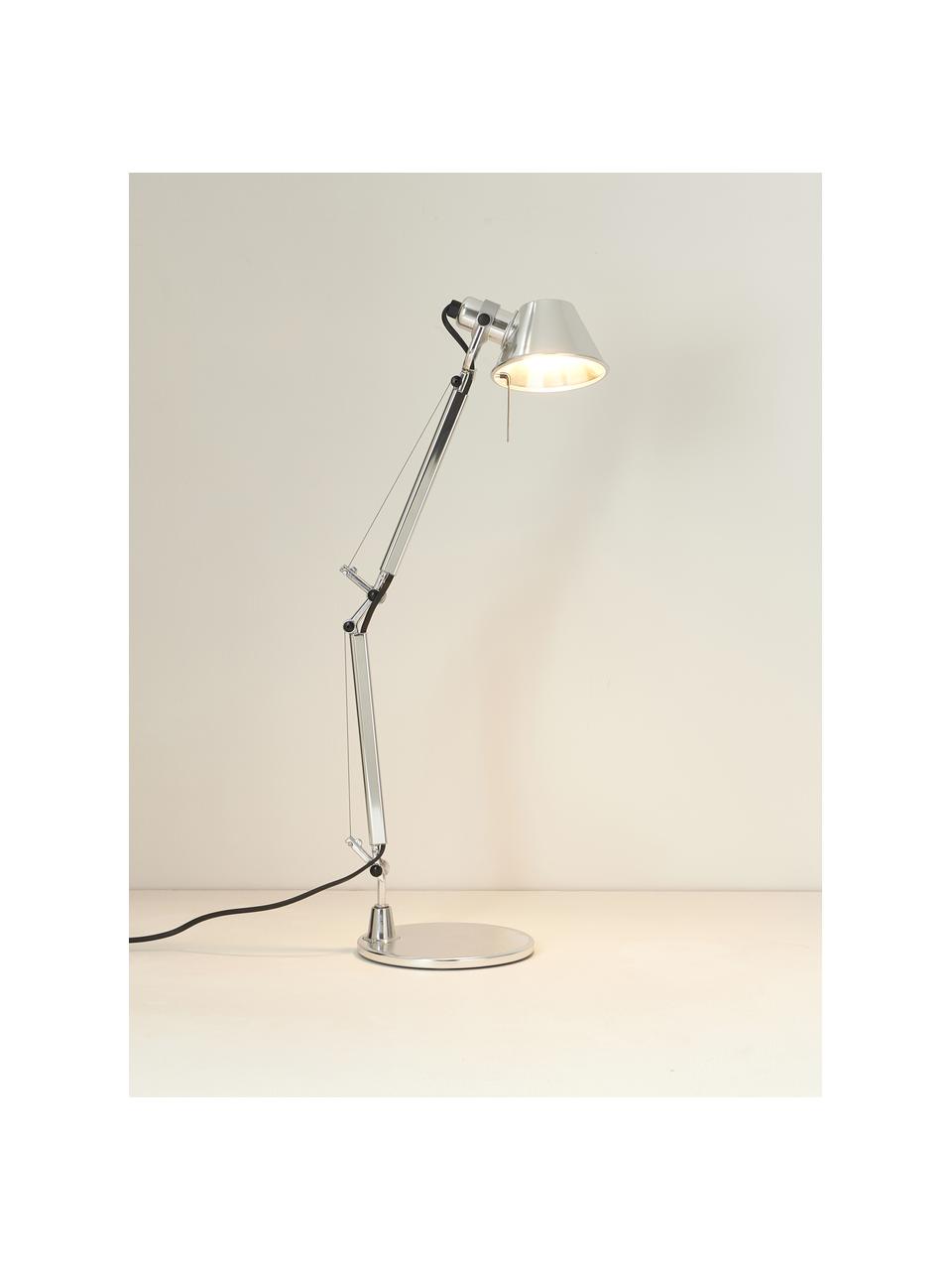 Lampa biurkowa Tolomeo Micro, Stelaż: aluminium powlekane, Odcienie srebrnego, S 45 x W 37-73 cm