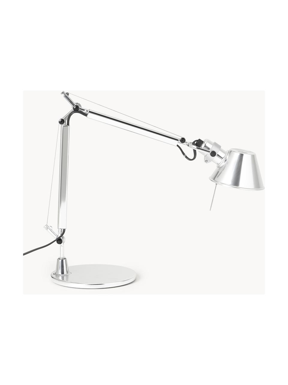 Lampa biurkowa Tolomeo Micro, Stelaż: aluminium powlekane, Odcienie srebrnego, S 45 x W 37-73 cm