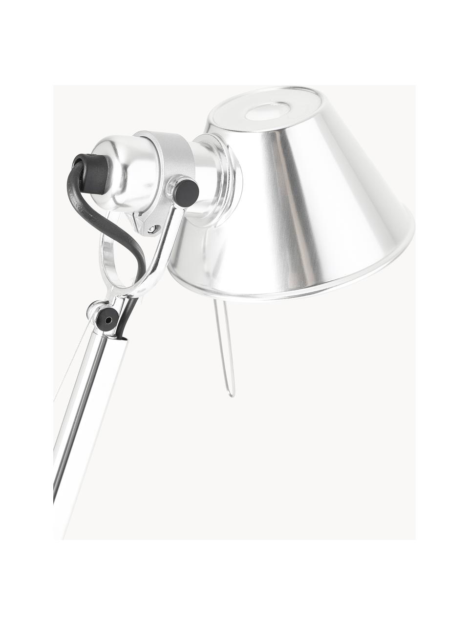 Lampa biurkowa Tolomeo Micro, Stelaż: aluminium powlekane, Odcienie srebrnego, S 45 x W 37-73 cm