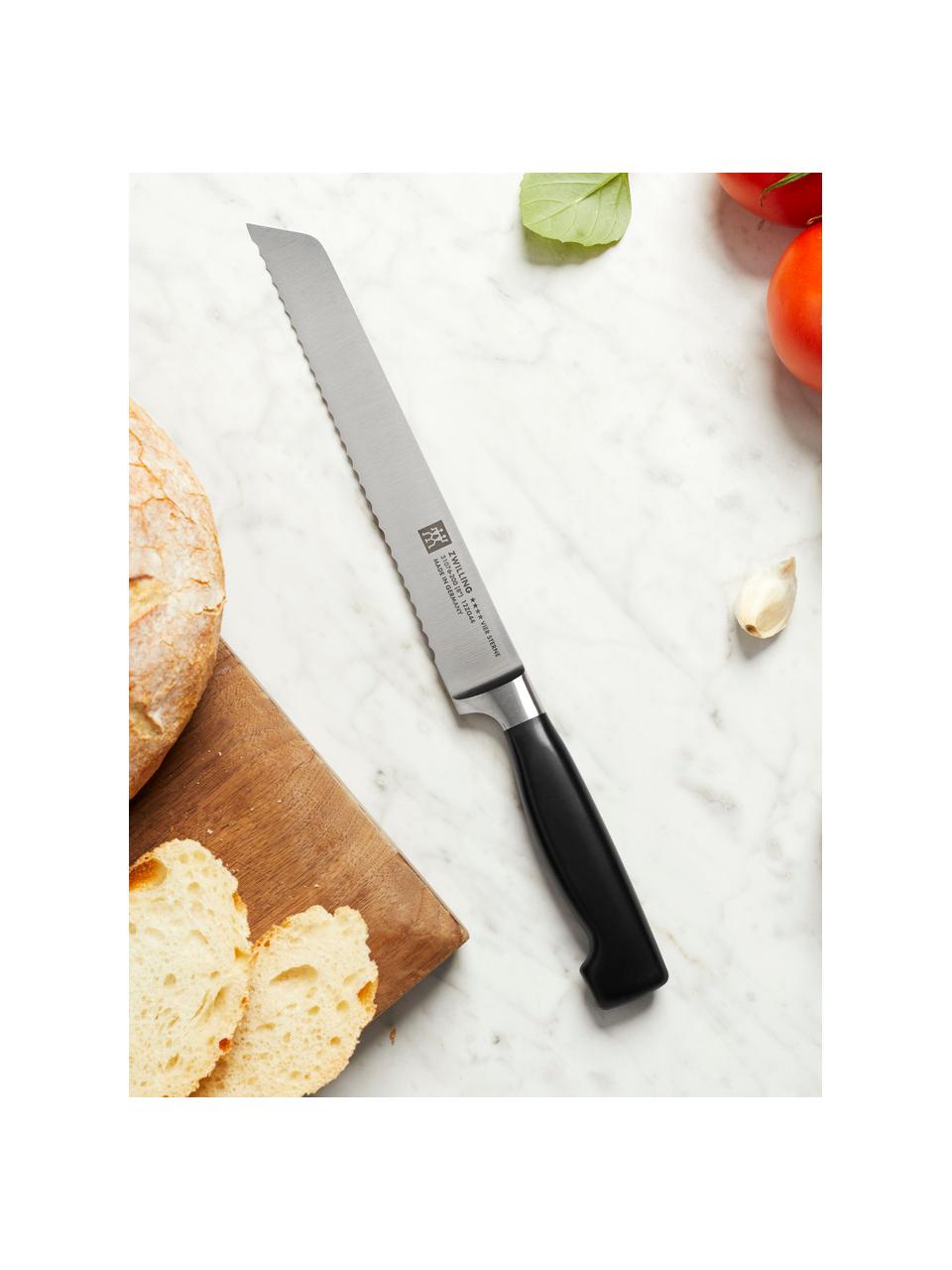 Couteau à pain Four Star, Argenté, noir, long. 33 cm