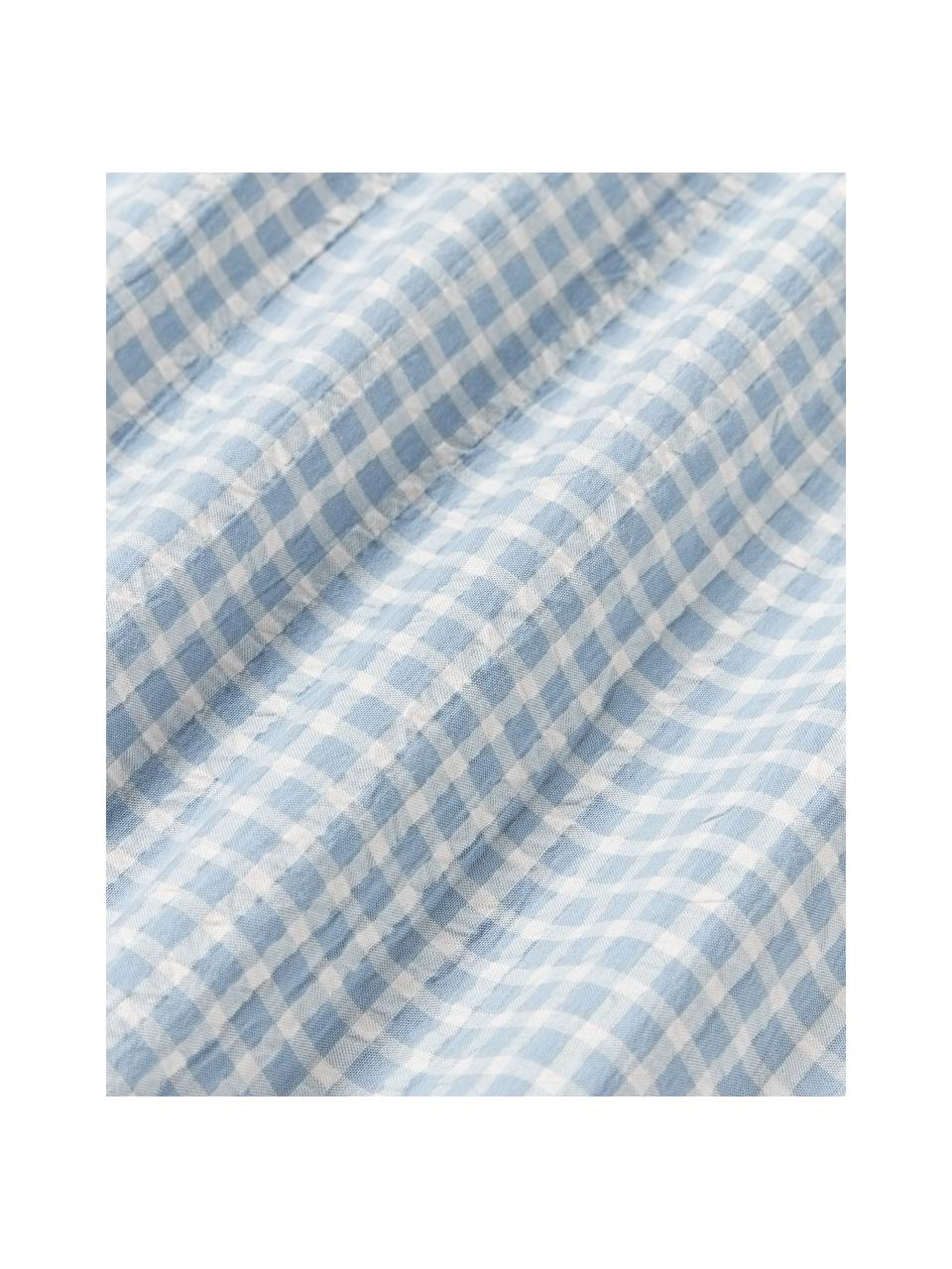 Funda nórdica de sirsaca Davey, Azul claro, blanco, Cama 90 cm (155 x 220 cm)