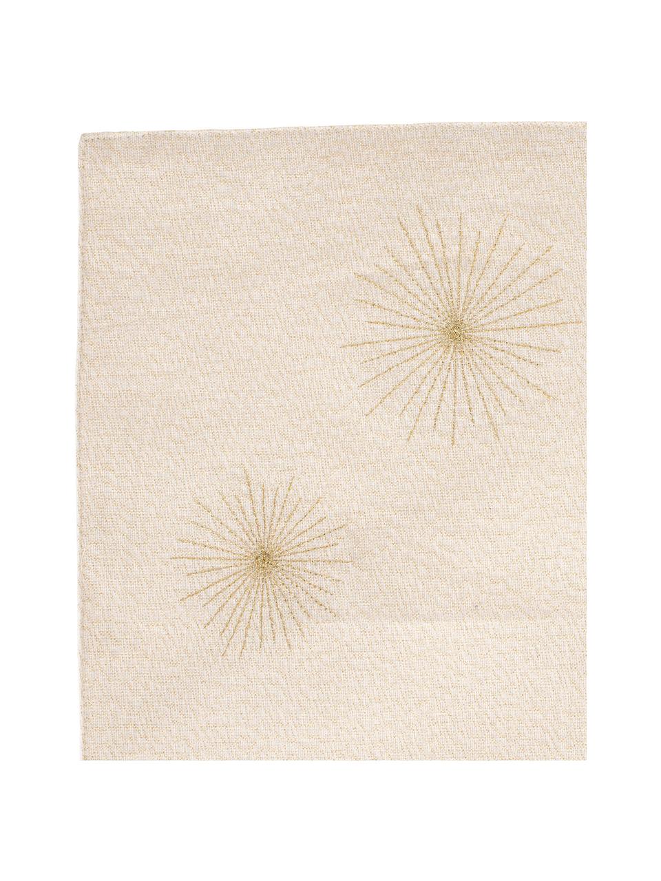 Podkładka z bawełny Aurum, 2 szt., Bawełna, Odcienie kremowego, odcienie złotego, S 50 x D 38 cm