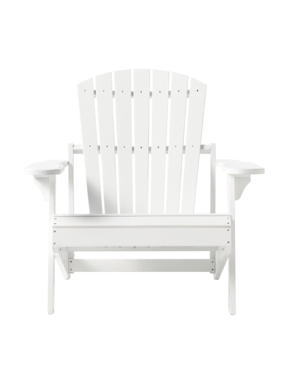 Tumbona de madera de acacia Charlie, Madera de acacia pintada, Blanco, An 82 x Al 85 cm