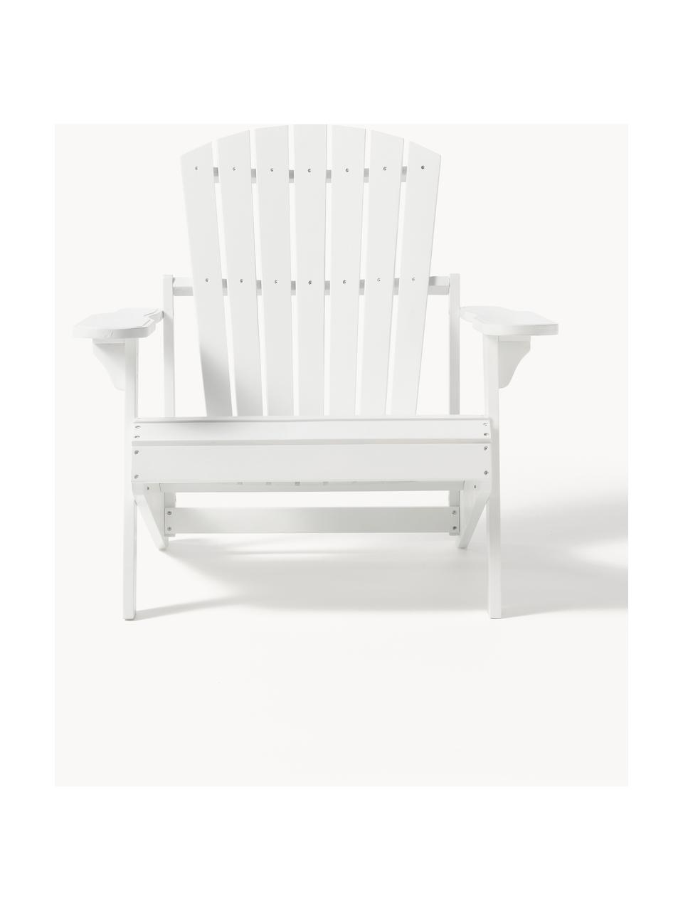 Liegestuhl Charlie aus Akazienholz, Akazienholz, lackiert, Weiß, B 82 x H 85 cm