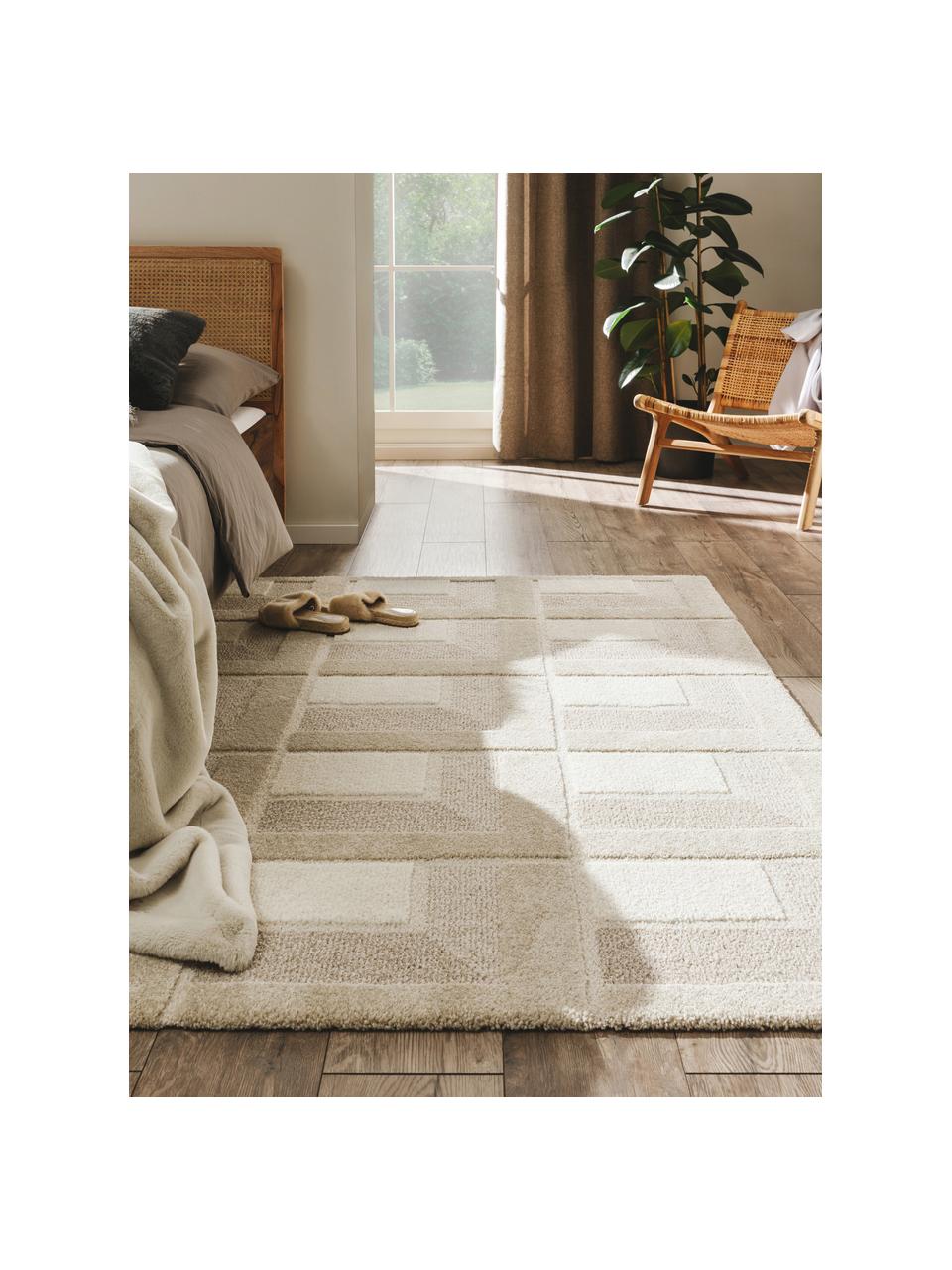 Vzorovaný koberec Eve, 60 % polypropylén, 40 % polyester, Tóny béžovej, Ø 140 x V 200 cm (veľkosť XL)