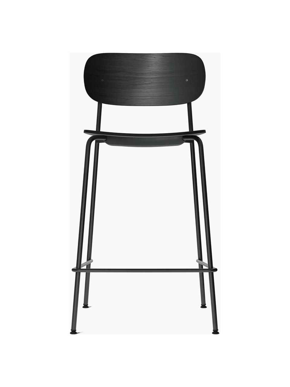 Tabouret de bar Co, Noir, larg. 48 x long. 94 cm