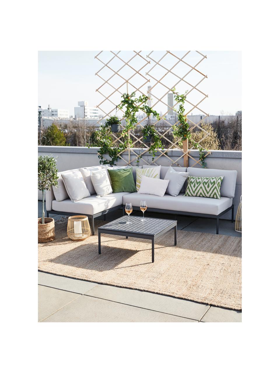 Garten-Lounge-Set Linden, 2-tlg., Bezug: 100% Polyester Der hochwe, Gestell: Metall, pulverbeschichtet, Tischplatte: Polystyrol, Gestell: Metall, pulverbeschichtet, Dunkelgrau, Hellgrau, Set mit verschiedenen Größen