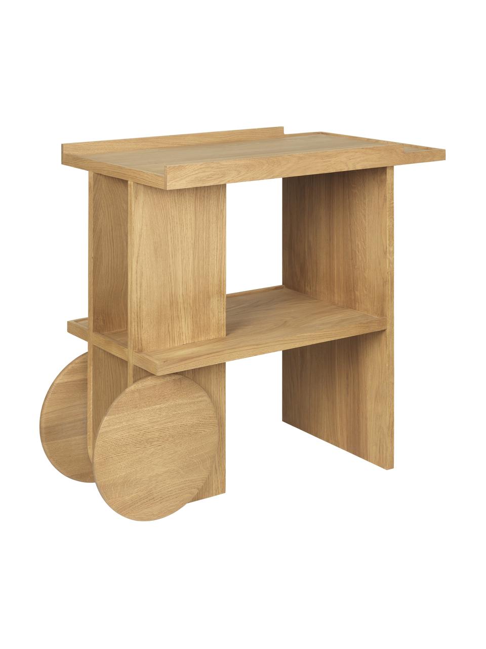 Pomocný stolík z dubového dreva Axis, Dubové drevo, ošetrené olejom, s FSC certifikátom, Dubové drevo, Š 80 x V 70 cm