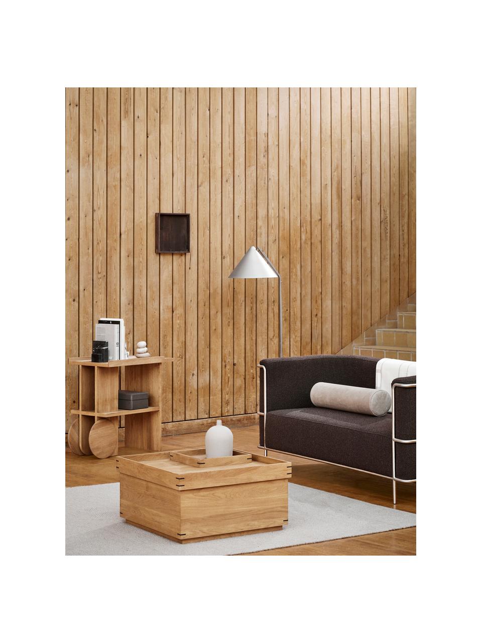 Eikenhouten bijzettafel Axis, Eikenhout, geolied, FSC-gecertificeerd, Eikenhout, B 80 x H 70 cm