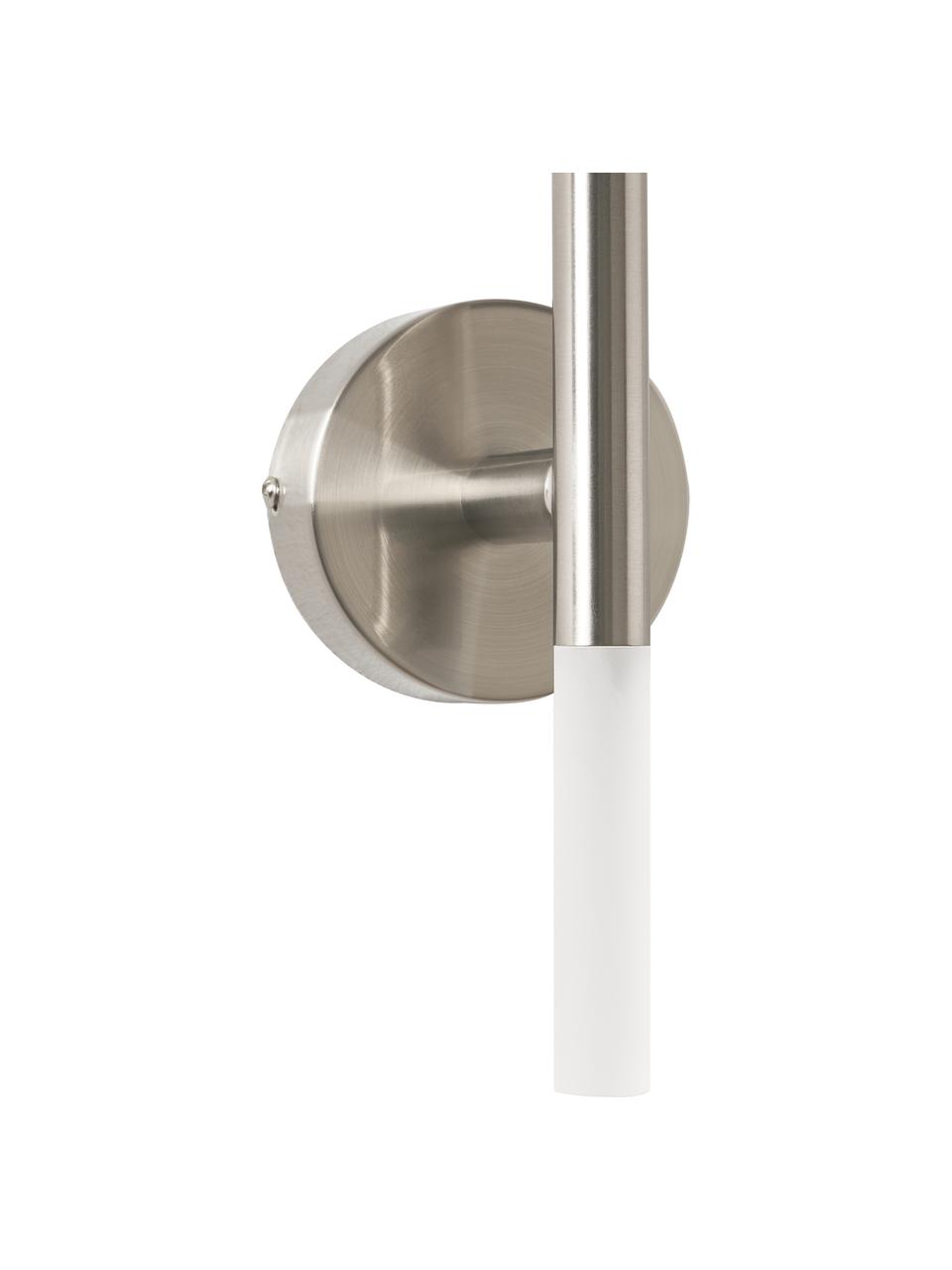 Grote LED wandlamp Gratia, Chroomkleurig, wit, B 10 x H 45 cm