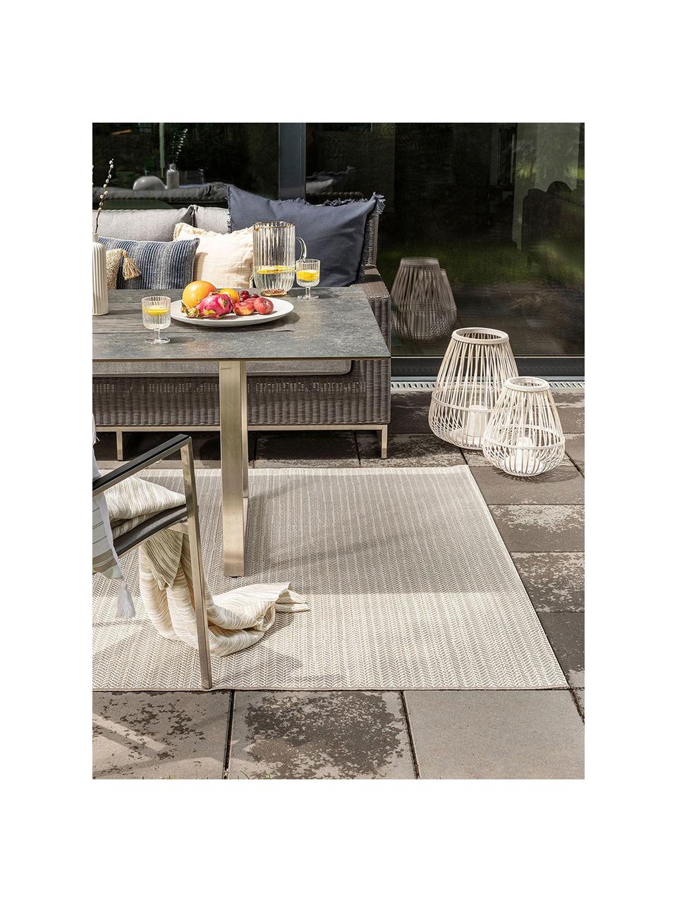 In- & outdoor vloerkleed Metro Needle, Polypropyleen, Beige, B 80 x L 150 cm (maat XS)