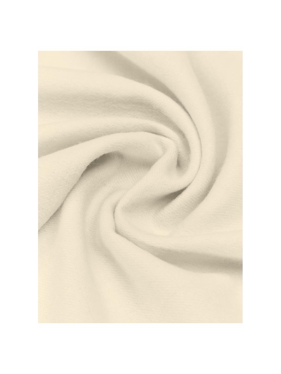 Pléd z vlny z mladých alpak Luxury, Krémová, Š 130 cm, D 200 cm