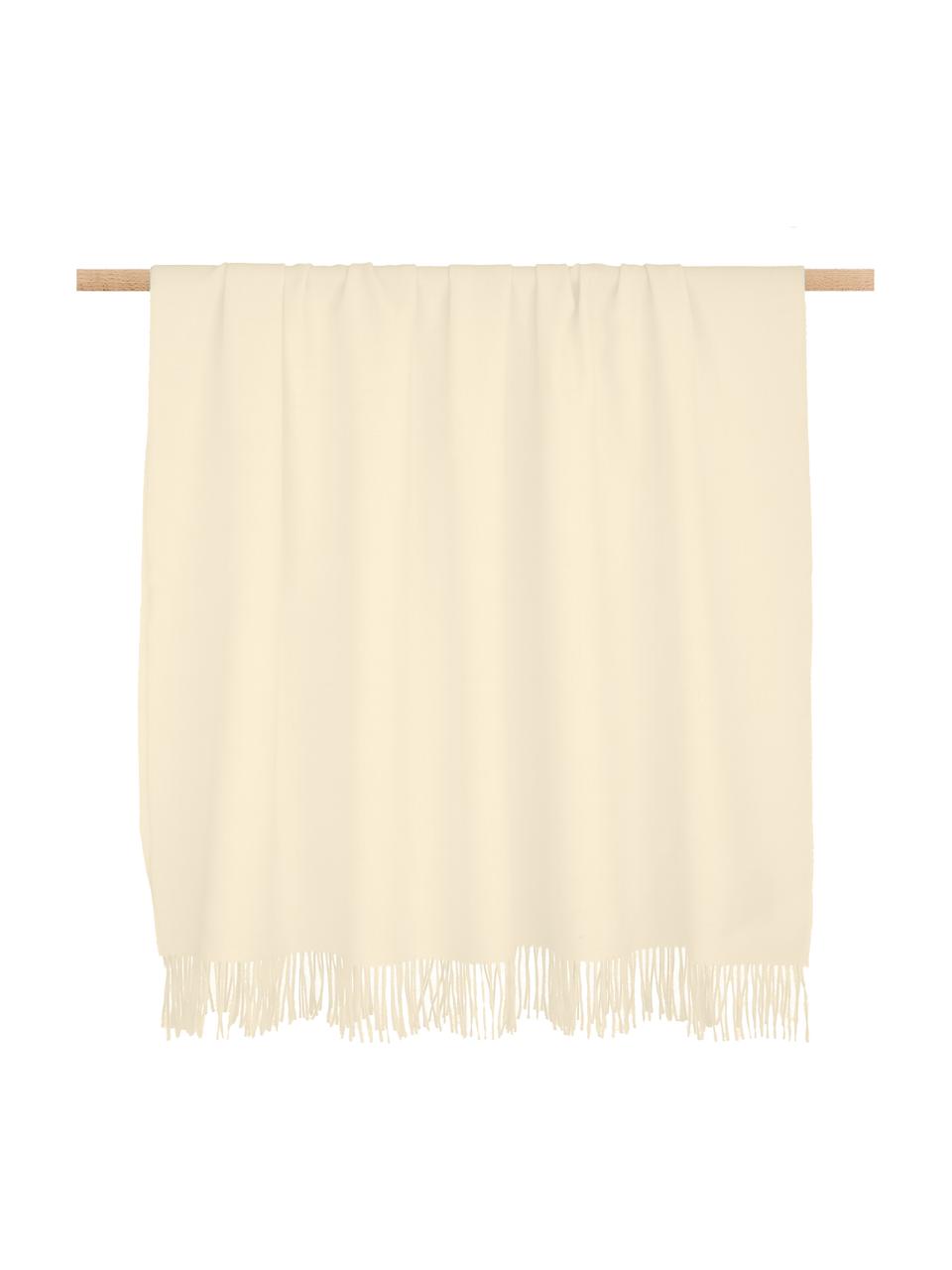 Plaid léger en laine d'alpaga Luxury, Couleur crème, larg. 130 x long. 200 cm