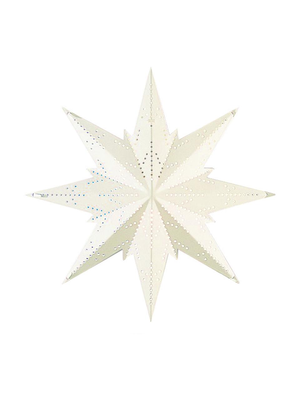 Estrella luminosa de metal Karina, Cable: plástico, Off White, Ø 25 cm