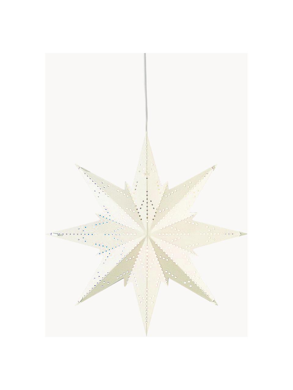 Estrella luminosa de metal Karina, Cable: plástico, Off White, Ø 25 cm