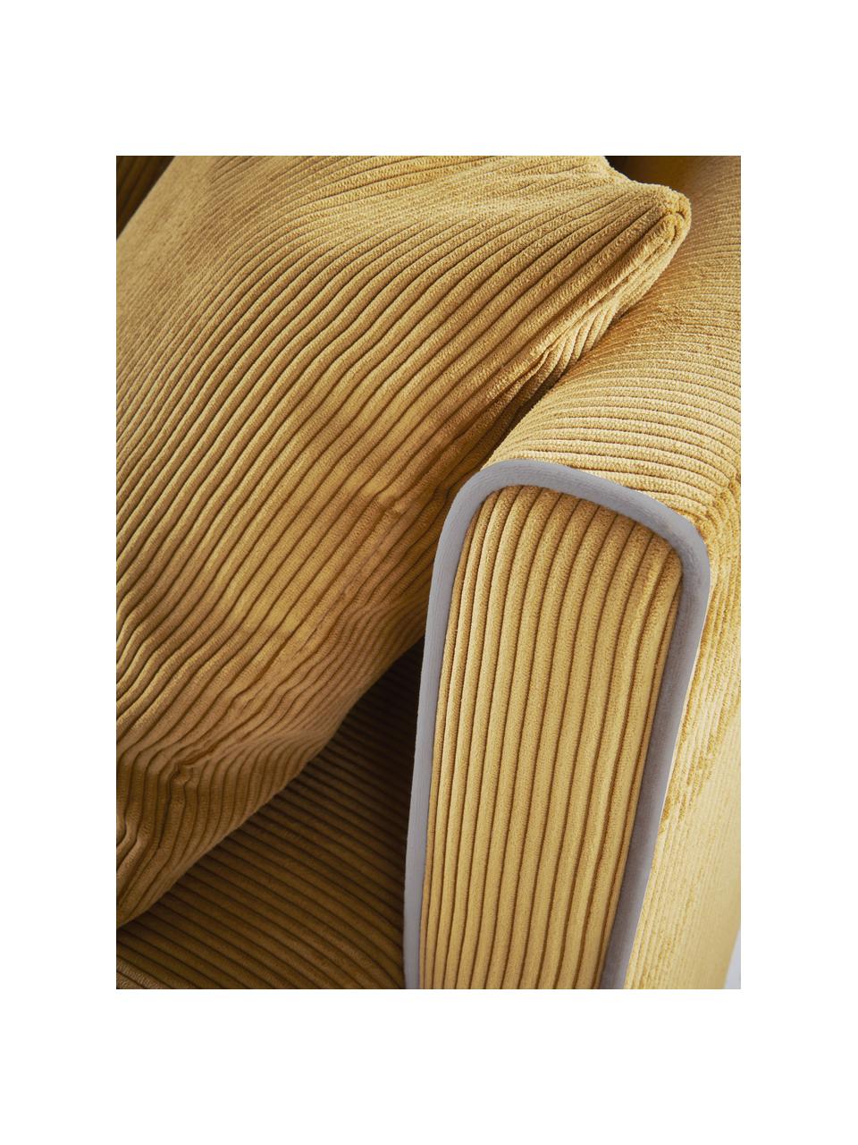 Kindersofa Wyoming Mini, Bezug: Cord (88 % Polyester, 12 , Gestell: Kiefernholz, Sperrholz, K, Cord Senfgelb, B 114 x T 106 cm