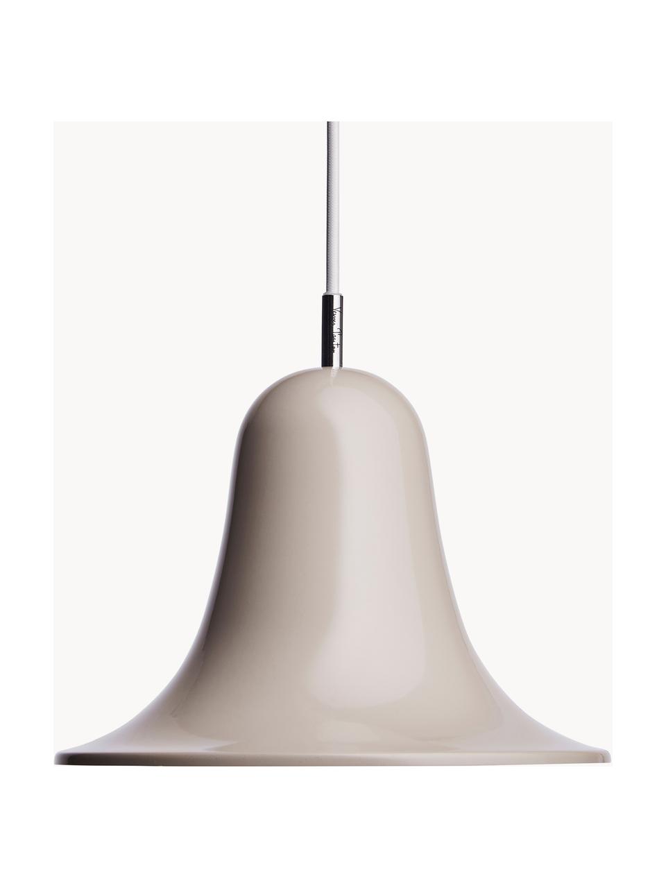 Kleine hanglamp Pantop, Lampenkap: gecoat metaal, Greige, Ø 23 x H 17 cm
