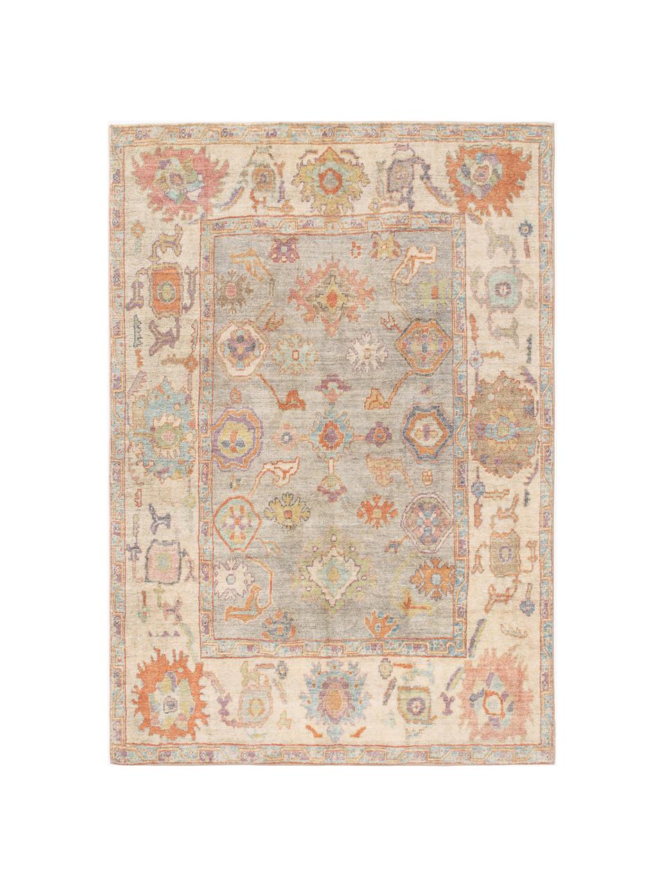 Tapis à motif ornemental Mara, 100 % polyester, Tons beige et orange, larg. 80 x long. 150 cm (taille XS)