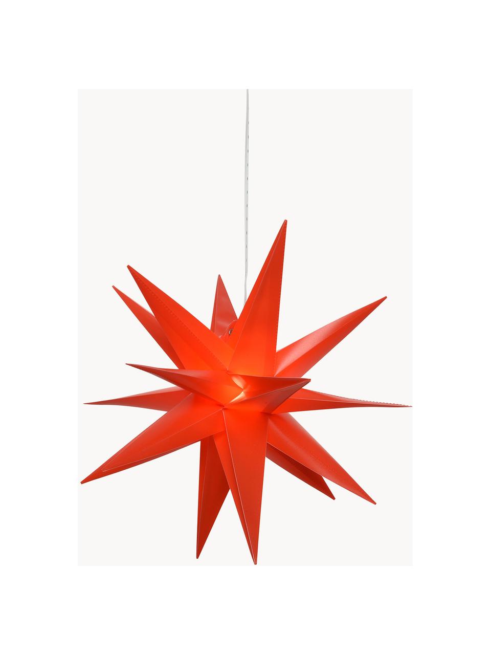Estrella luminosa LED Zing, con enchufe, Cable: plástico, Rojo coral, Ø 30 x Al 30 cm