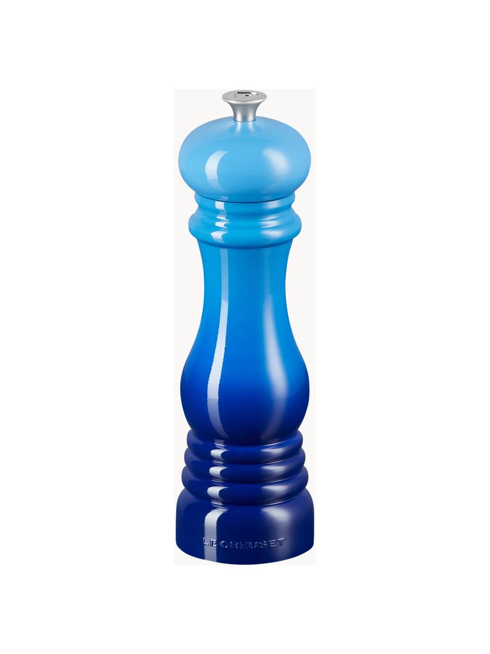 Pfeffermühle Creuset mit Keramikmahlwerk, Korpus: Kunststoff, Mahlwerk: Keramik, Blautöne, glänzend, Ø 6 x H 21 cm