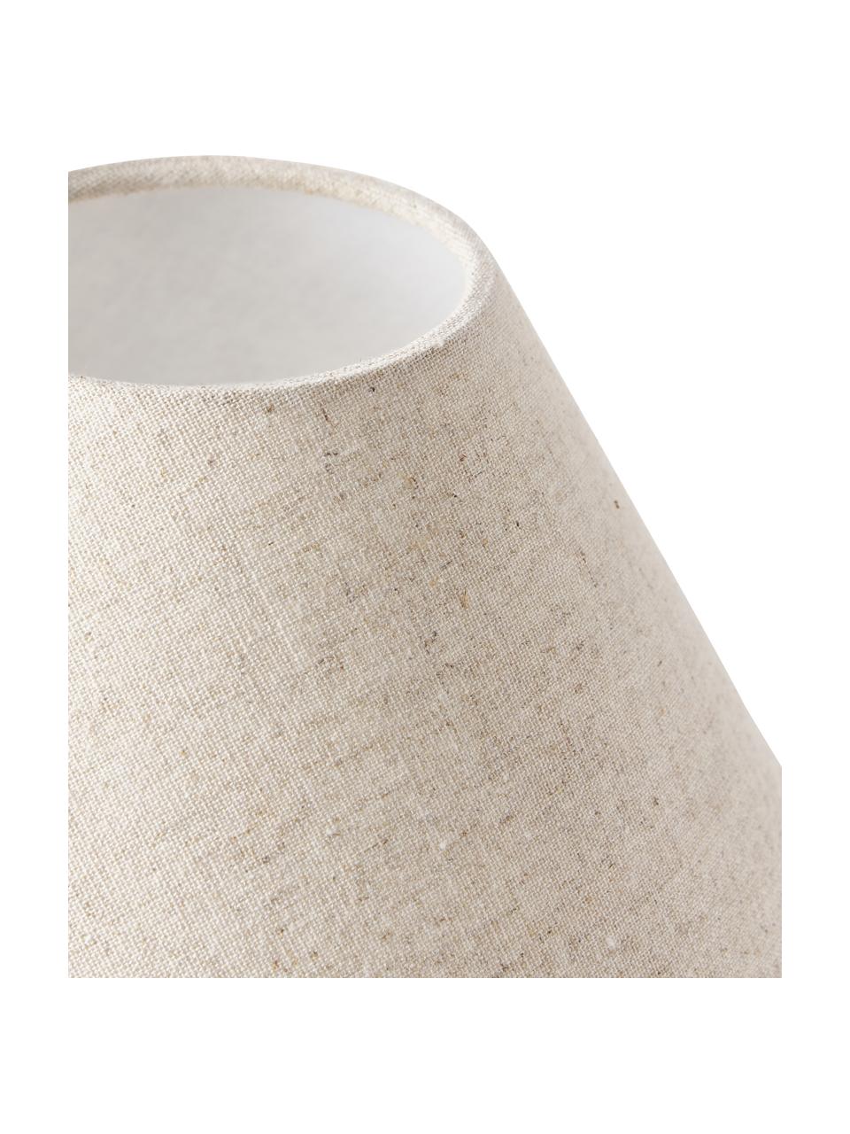 Lámpara de mesa mármol Gia, Pantalla: 50% lino, 50% poliéster, Cable: cubierto en tela, Beige look travertino, Ø 30 x Al 39 cm