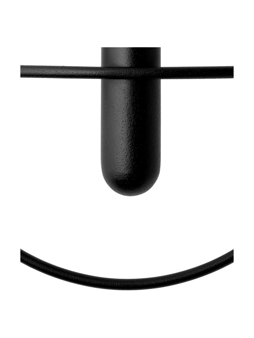 Świecznik POV, Metal malowany proszkowo, Czarny, S 22 x W 44 cm
