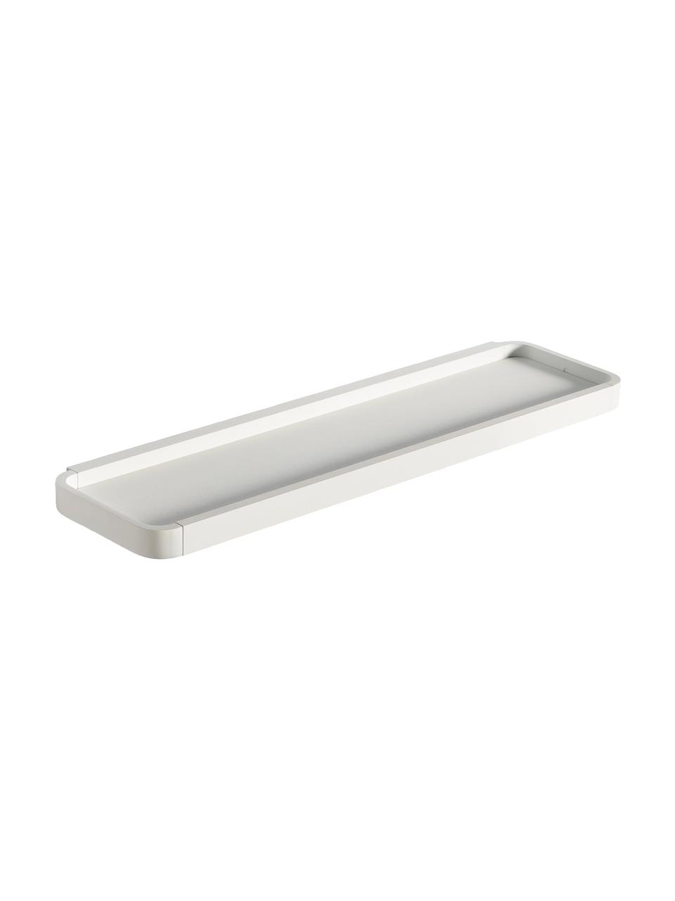 Estante de pared de baño de metal Rim, Aluminio recubierto, Blanco, An 44 x F 11 cm