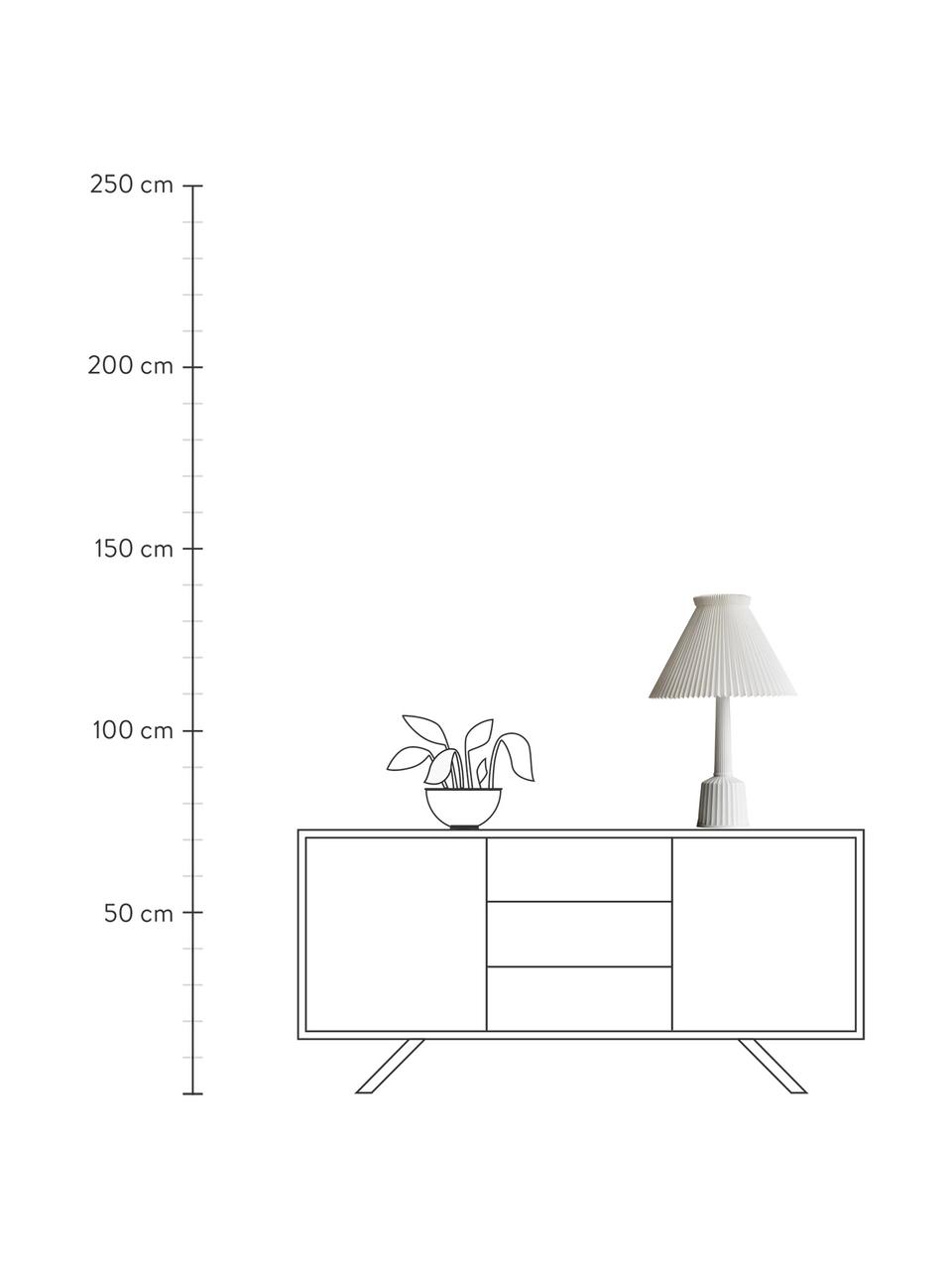Grote porseleinen tafellamp Esben, handgemaakt, Lamp: porselein, Wit, Ø 45 x H 65 cm