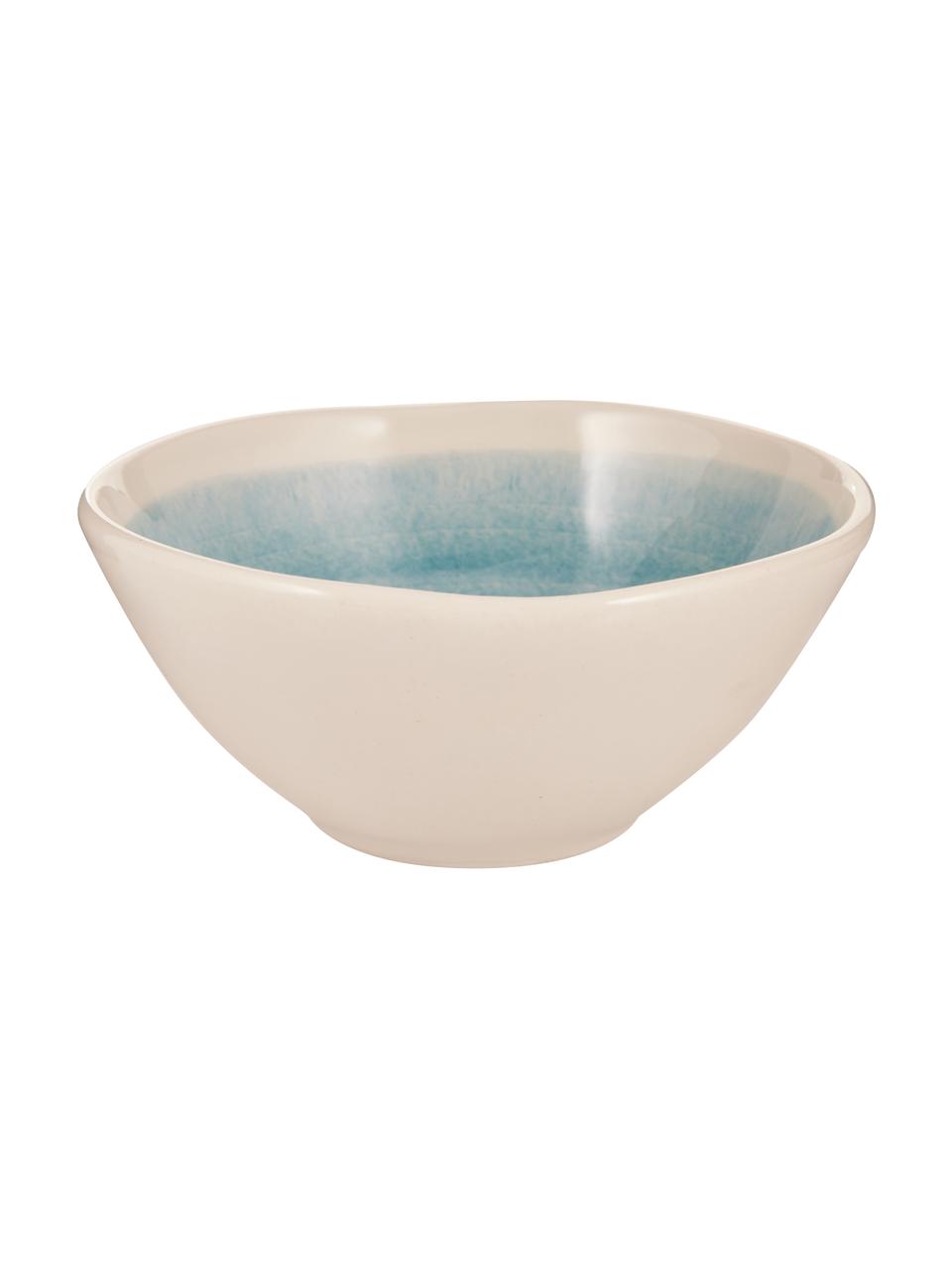 Ručne vyrobená miska s gradientom Pure, 6 ks, Keramika, Modrá, biela, Ø 16 cm