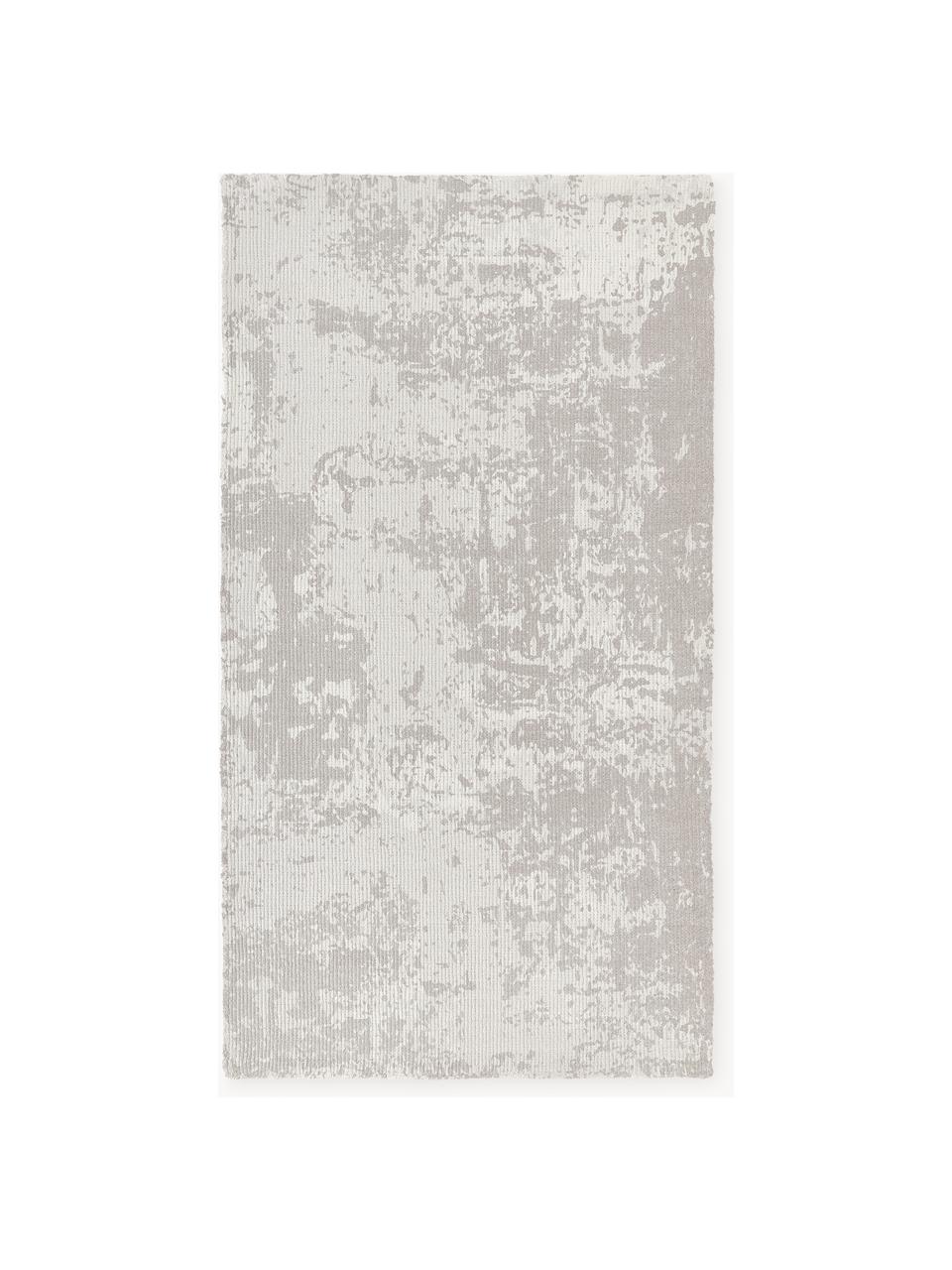 Handgeweven laagpolig vloerkleed Nantes, 100% polyester, GRS-gecertificeerd, Greige, B 80 x L 150 cm (maat XS)