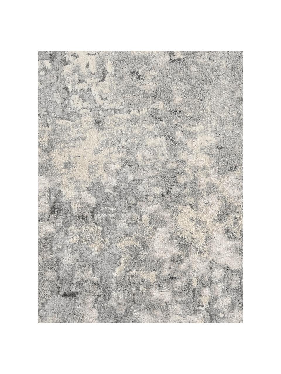 Alfombra texturizada Rustic, Parte superior: 51% polipropileno, 49% po, Reverso: látex, Gris, beige, An 65 x L 230 cm