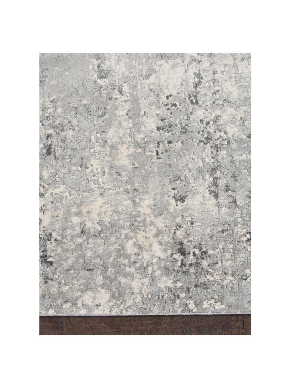 Läufer Rustic in Grau/Beige mit Hoch-Tief-Struktur, Flor: 51% Polypropylen, 49% Pol, Grau, Beige, 65 x 230 cm