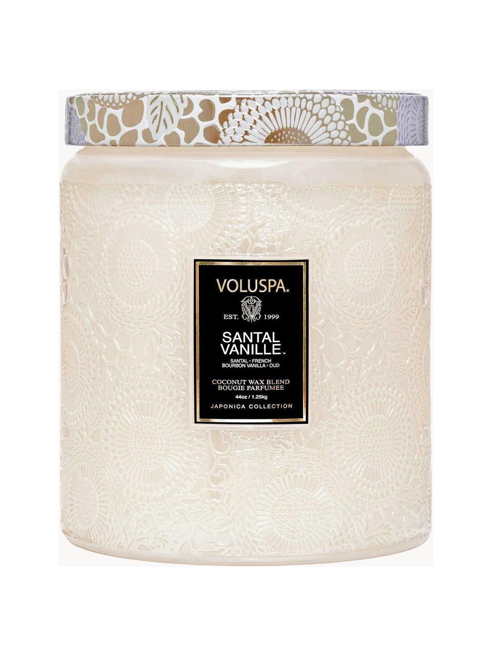 Candela profumata con due stoppini fatta a mano Japonica Collection (Santal, Vaniglia Bourbon e Oud), Contenitore: vetro, Santal, Vaniglia Bourbon Francese e Oud, Larg. 13 x Alt. 16 cm