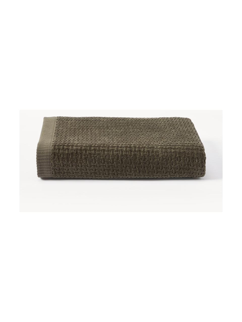 Serviette de toilette Niam, tailles variées, 100 % coton
Grammage intermédiaire, 500 g/m²

Le matériau est certifié STANDARD 100 OEKO-TEX®, 8135CIT, CITEVE, Vert olive, Drap de bain, larg. 70 x long. 140 cm