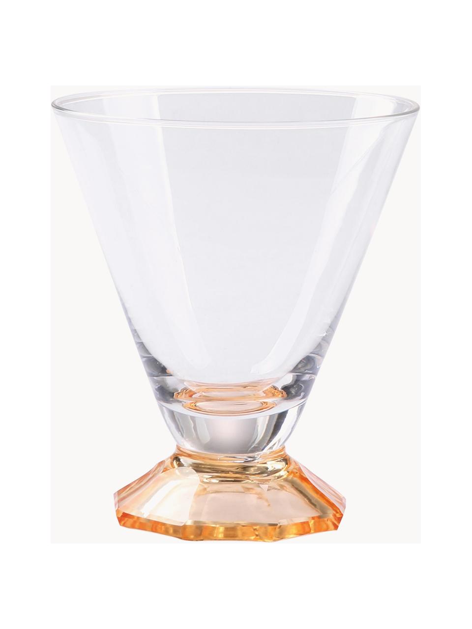 Handgemaakte cocktailglazen Aylee, set van 4, Glas, Transparant, beige- en bruintinten, Ø 9 x H 10 cm, 200 ml