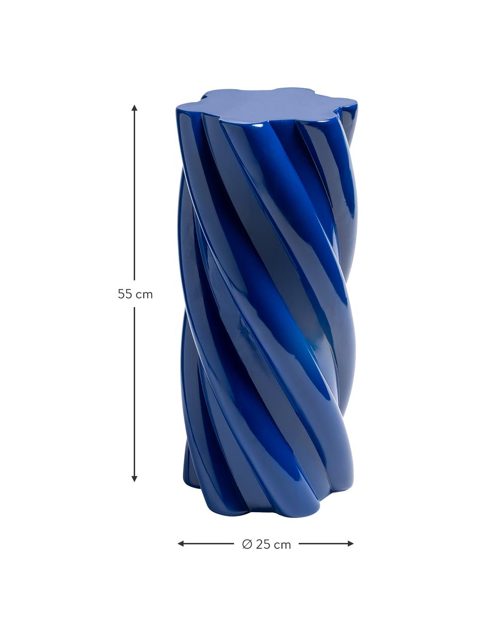 Mesa auxiliar Marshmallow, Fibras de vidrio, Azul oscuro, An 25 x Al 55 cm