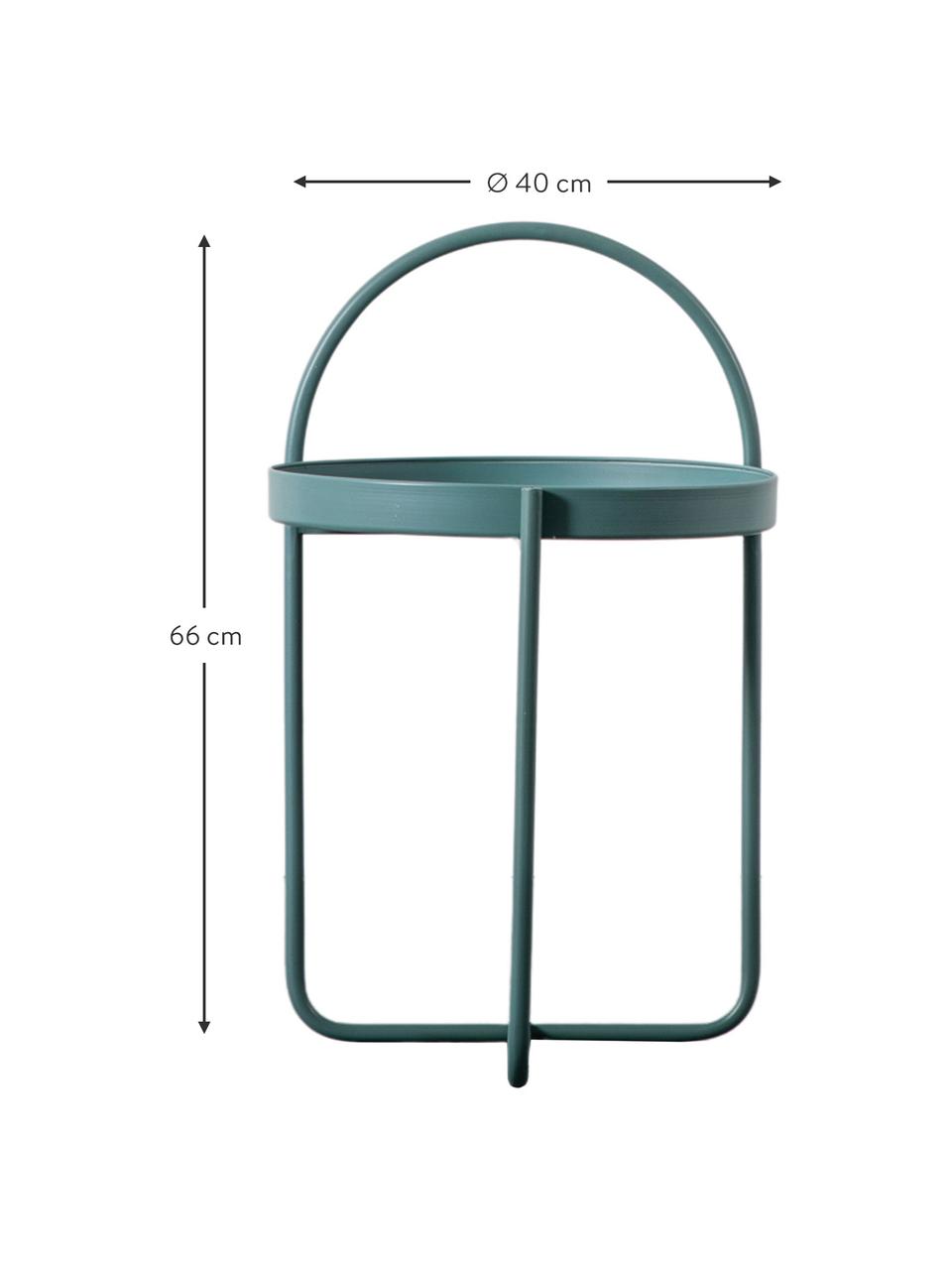 Stolik pomocniczy-taca z metalu Melbury, Stal malowana proszkowo, Niebieski, Ø 40 x W 66 cm